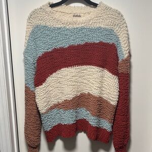 Listicle Striped Sweater Size large